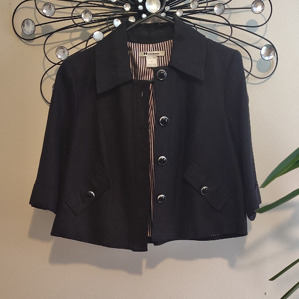 Banana Republic Black Cropped Blazer